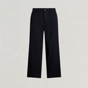 Ralph Lauren twill cotton chino black wide leg cropped pants size 8